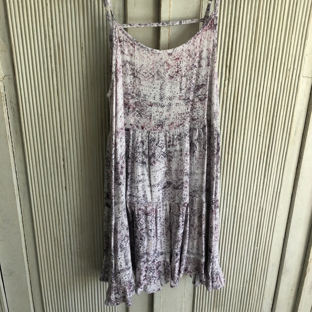 Flowy purple babydoll mini dress